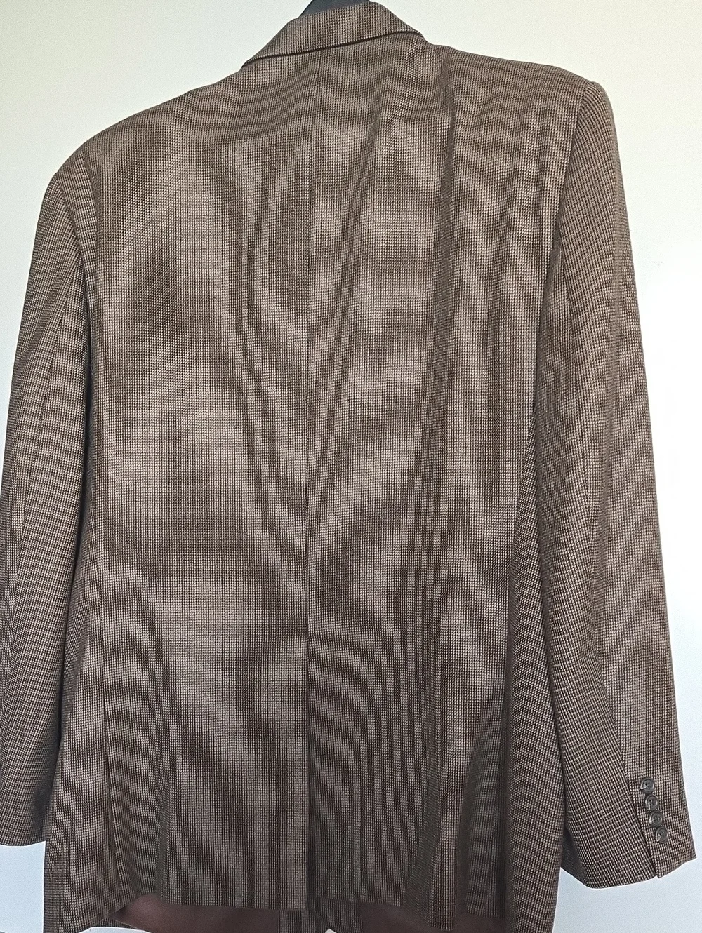 Chaps Brown Textured Men’s Suit Blazer